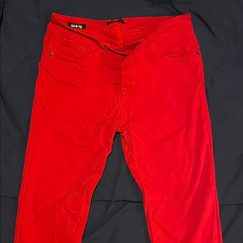 Bright Red Corduroy Pants